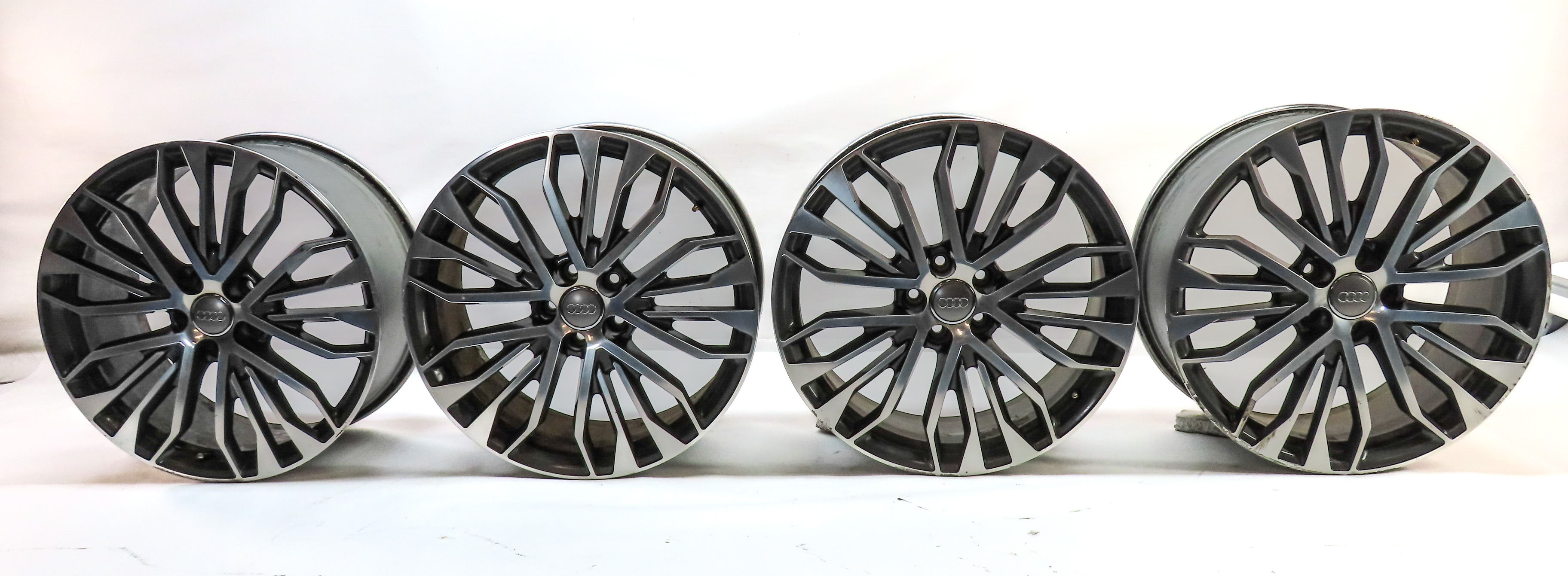 16-18 AUDI A6 (C7 4G) 20x8.5  5 MULTI 20-SPOKE ALUMINUM MACHINED WHEEL RIM SET-4 — exact item pictured